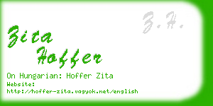 zita hoffer business card
